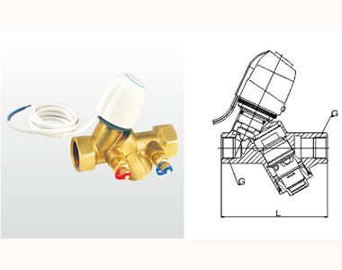 埃美柯黃銅電動動態平衡閥結構圖