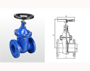 埃美柯鐵制法蘭暗桿閘閥結構圖 埃美柯鐵制法蘭暗桿閘閥結構圖