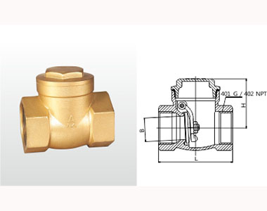 埃美柯黃銅止回閥401_402結構圖 埃美柯黃銅止回閥401_402結構圖