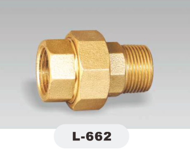 埃美柯黃銅內外螺紋等徑活接頭662